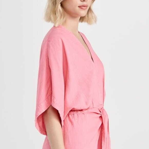 Young Fabulous & Broke Pink Willa Wrap Dress, US L - Picture 5 of 10